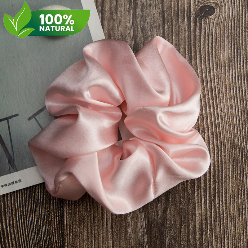 100% Pure Silk Scrunchie - Less Creases, Less Damage
