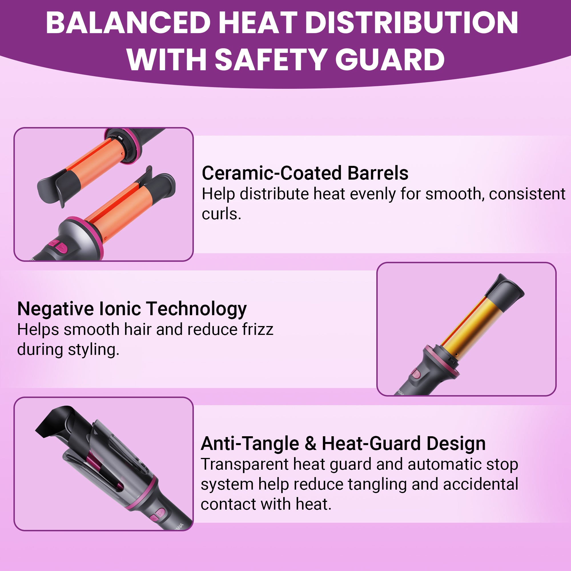 IROVANA™ CurlX Pro - Designed to Reduce Tangles and Help Prevent Burns.