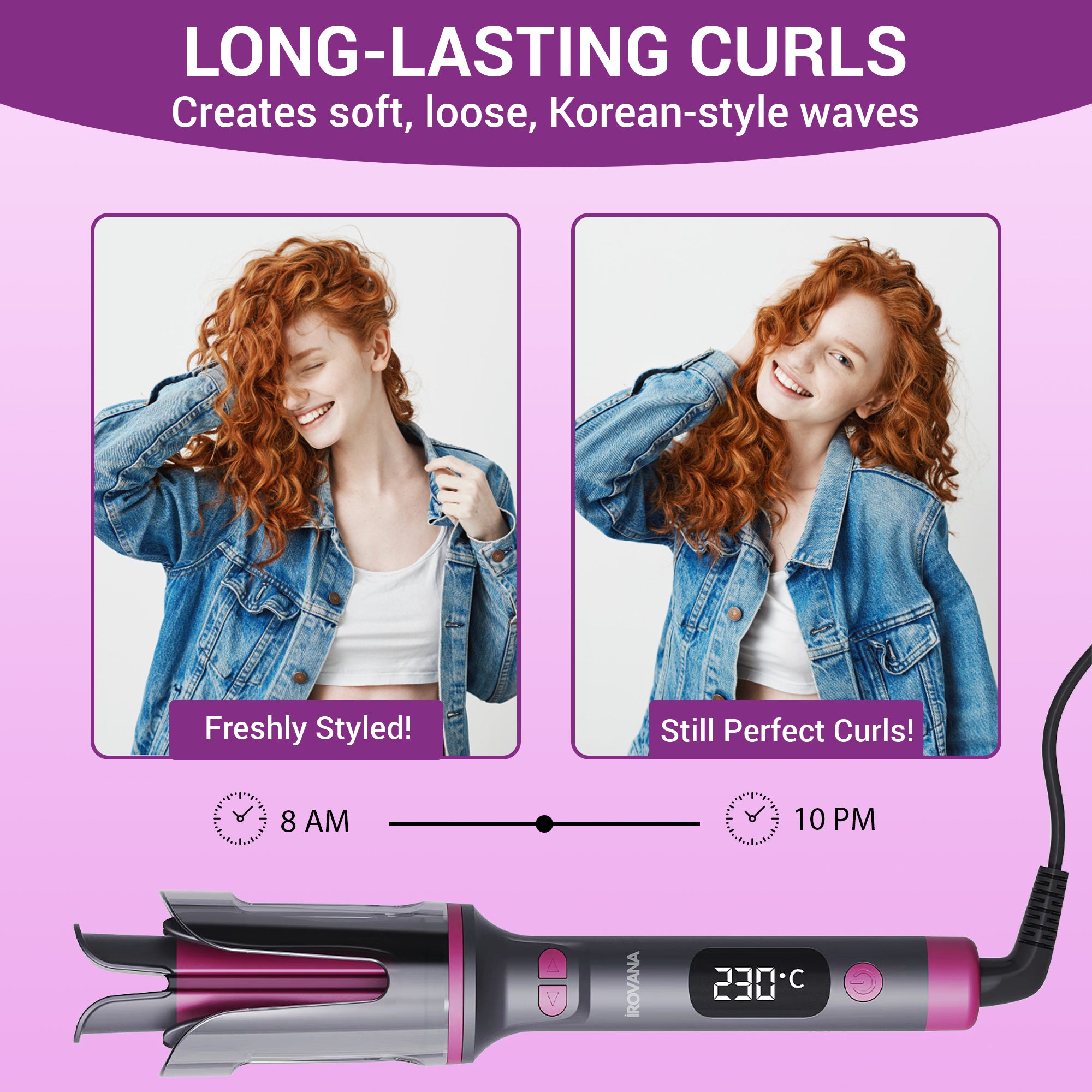 IROVANA™ CurlX Pro - Designed to Reduce Tangles and Help Prevent Burns.